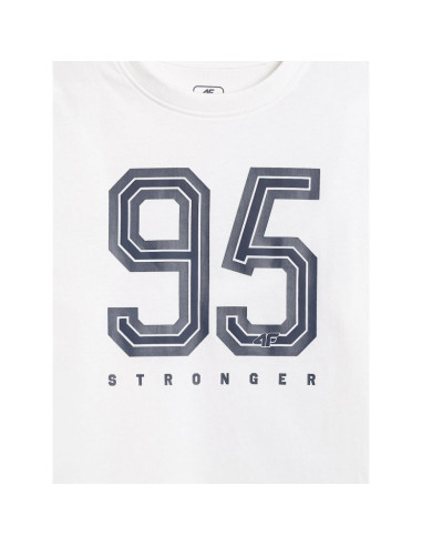 T-shirt loose z nadrukiem chłopięcy 4f 4fjrss26ttshm3786-10s