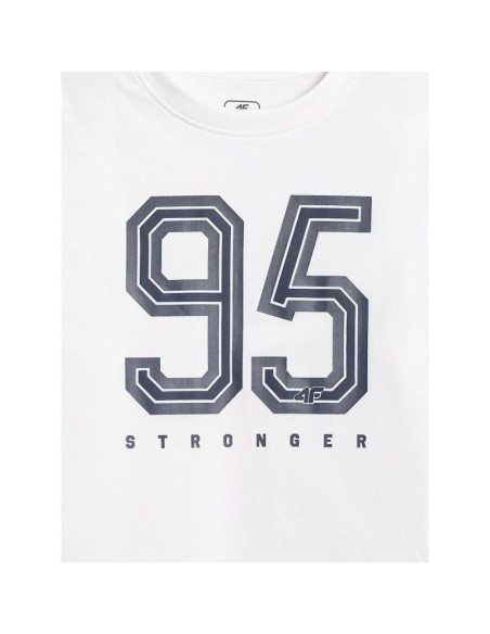 T-shirt loose z nadrukiem chłopięcy 4f 4fjrss26ttshm3786-10s