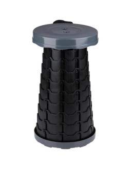 Krzesło wędkarskie turystyczne taboret składany szary  śr 25cm wys45,3cm 2