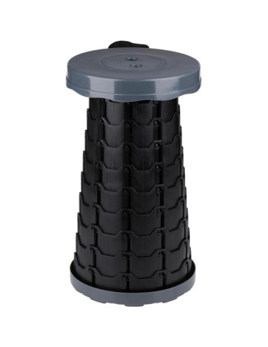 Krzesło wędkarskie turystyczne taboret składany szary  śr 25cm wys45,3cm