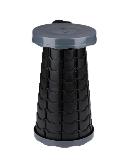 Krzesło wędkarskie turystyczne taboret składany szary  śr 25cm wys45,3cm