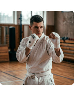 Napięstniki do karate białe  dbx-km white dbx bushido 2