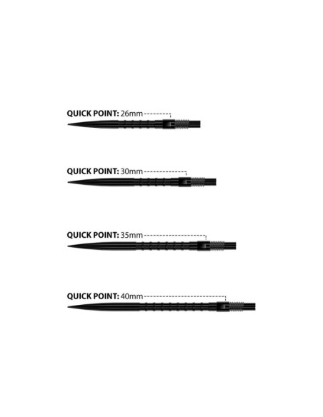 Końcówki stalowe ostre harrows quick point - hm grip black