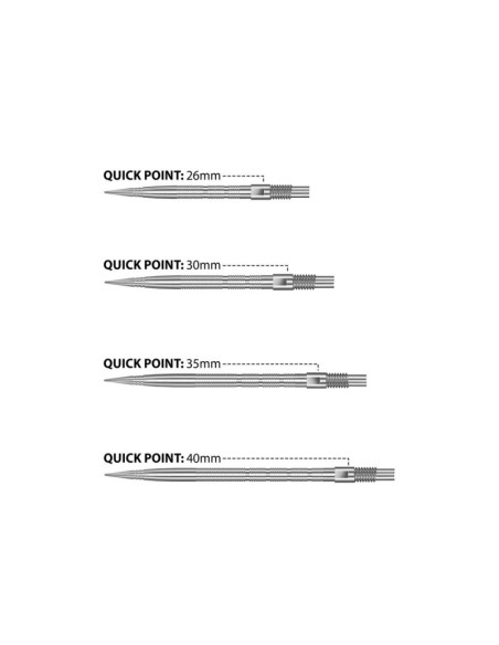 Końcówki stalowe ostre harrows quick point - micro rigde silver