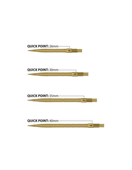 Końcówki stalowe ostre harrows quick point - micro rigde gold