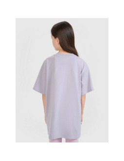 T-shirt oversize z nadrukiem dziewczęcy 4f 4fjrss25ttshf2646-25s 2