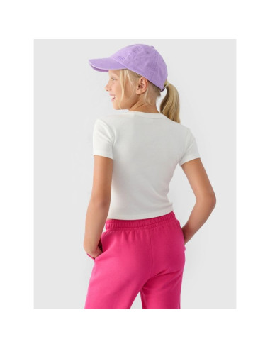 T-shirt gładki dziewczęcy 4f 4fjrss24ttshf2053-11s