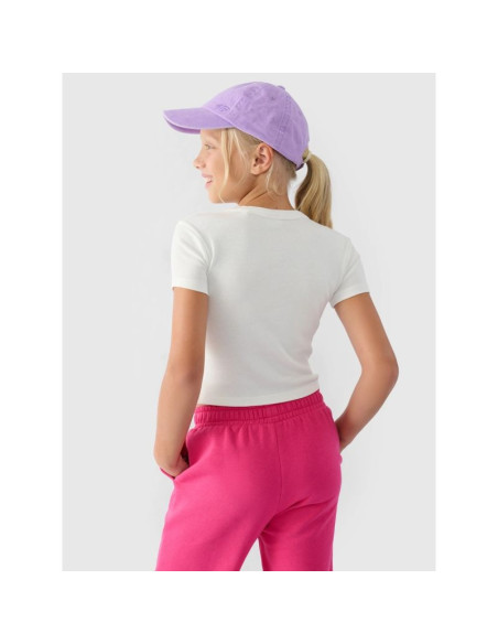 T-shirt gładki dziewczęcy 4f 4fjrss24ttshf2053-11s