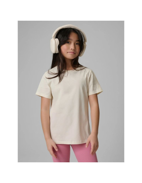 T-shirt regular gładki dziewczęcy 4f 4fjrss26ttshf3554-12s
