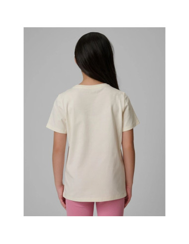 T-shirt regular gładki dziewczęcy 4f 4fjrss26ttshf3554-12s