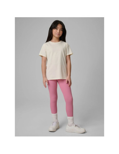 T-shirt regular gładki dziewczęcy 4f 4fjrss26ttshf3554-12s