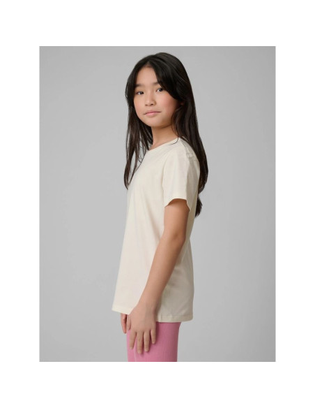 T-shirt regular gładki dziewczęcy 4f 4fjrss26ttshf3554-12s