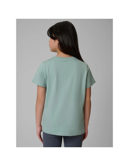 T-shirt regular gładki dziewczęcy 4f 4fjrss26ttshf3554-12s
