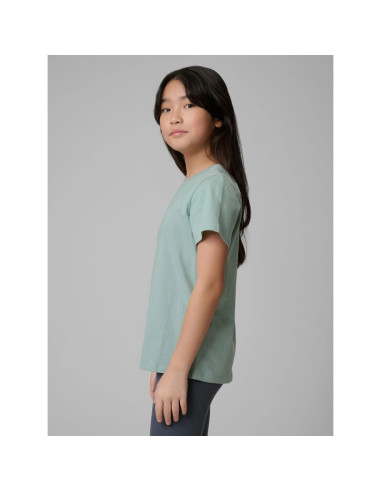 T-shirt regular gładki dziewczęcy 4f 4fjrss26ttshf3554-12s