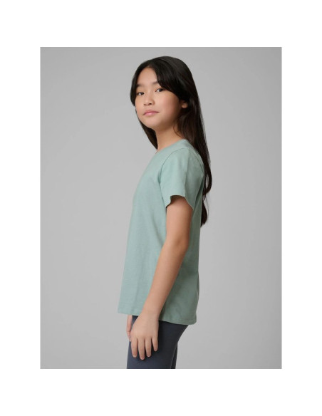 T-shirt regular gładki dziewczęcy 4f 4fjrss26ttshf3554-12s