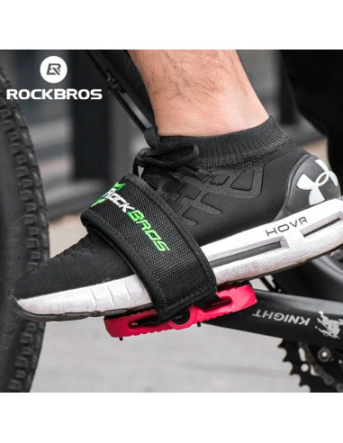 Paski do pedałów rowerowych rockbros gzt1001bk 2 szt. - czarne