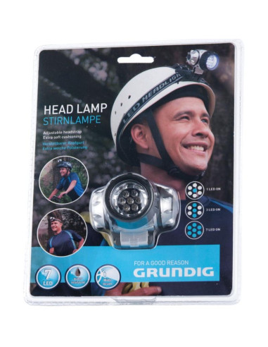 Latarka czołowa turystyczna 7 led grundig
