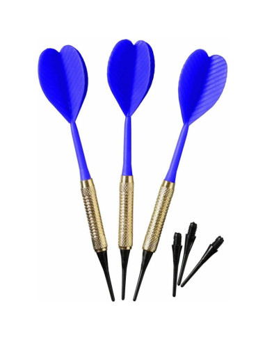 Rzutki lotki plastikowe dart 3szt bezpieczne best sporting - niebieski