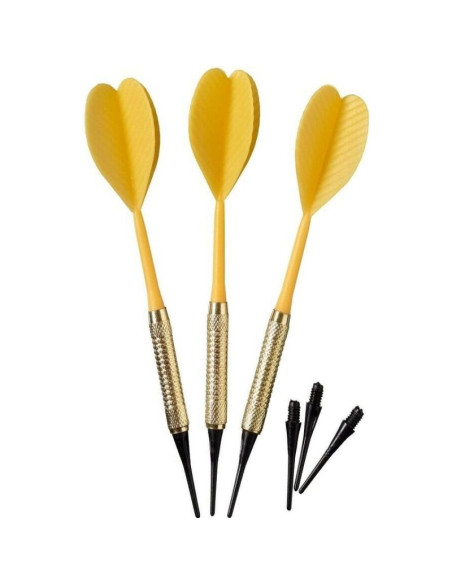 Rzutki lotki plastikowe dart 3szt bezpieczne best sporting - żółte