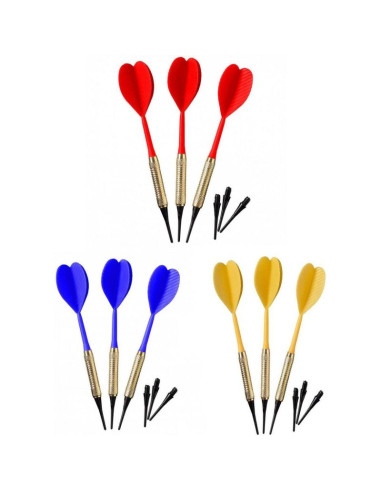 Rzutki lotki plastikowe dart 3szt bezpieczne best sporting - żółte