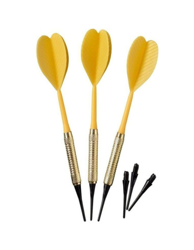 Rzutki lotki plastikowe dart 3szt bezpieczne best sporting - żółte