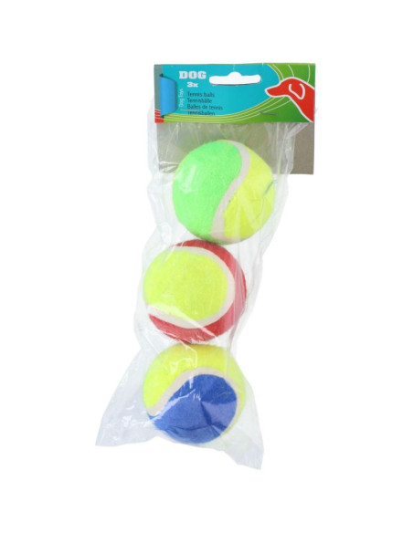 Piłka tenis ziemny dla psa 3szt kolor