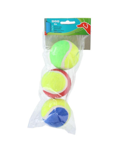 Piłka tenis ziemny dla psa 3szt kolor