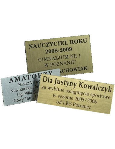 Tabliczka grawerowana