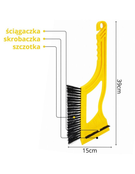 Skrobaczka drapak do lodu ice car 1 żółta
