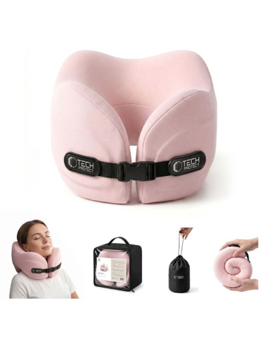 Poduszka podróżna tech-protect comfortrest - różowa