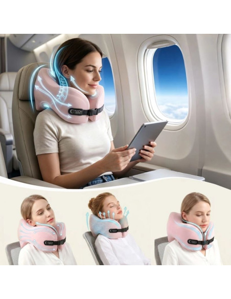 Poduszka podróżna tech-protect comfortrest - różowa