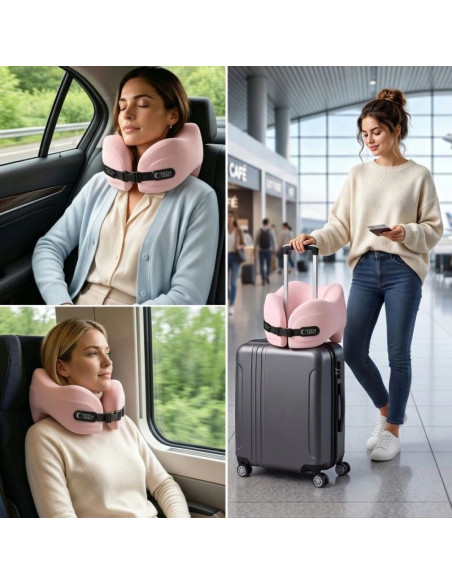 Poduszka podróżna tech-protect comfortrest - różowa