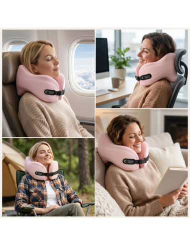 Poduszka podróżna tech-protect comfortrest - różowa