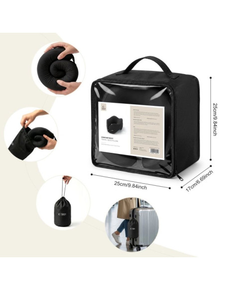 Poduszka podróżna tech-protect comfortrest - czarna