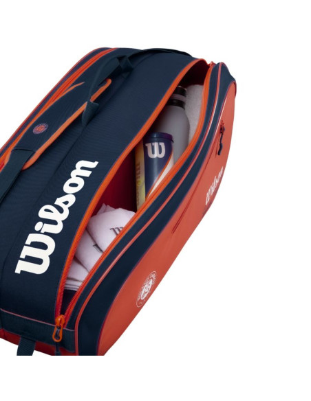 Torba tenisowa wilson roland garros 2026 team 6pk pomarańczowo-granatowa wr8053301001