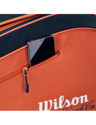 Torba tenisowa wilson roland garros 2026 team 6pk pomarańczowo-granatowa wr8053301001