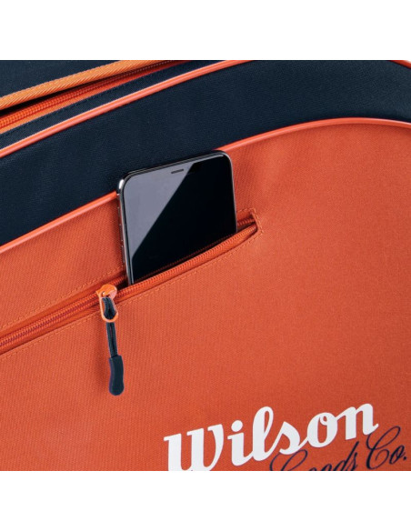 Torba tenisowa wilson roland garros 2026 team 6pk pomarańczowo-granatowa wr8053301001