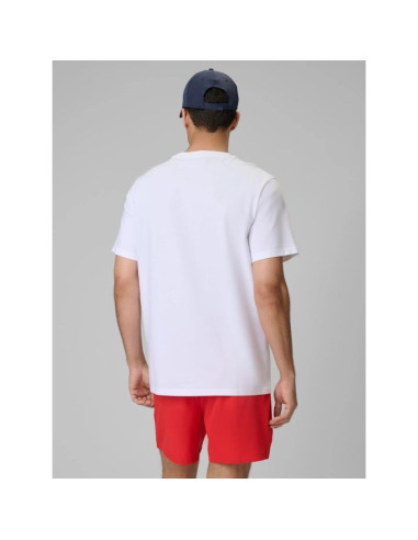 T-shirt regular z nadrukiem męski 4f 4fwss26ttshm2783-10s