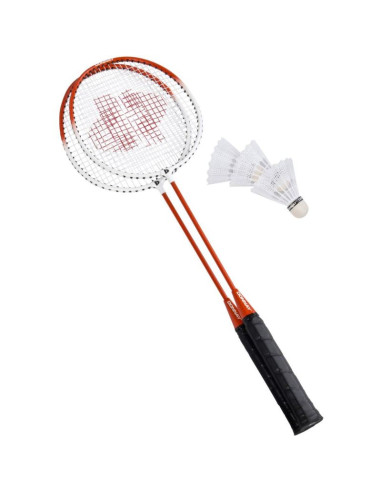 Zestaw do badmintona w pokrowcu pomarańczowy 6w1 donnay