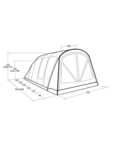 Outwell florida 5 air 5 os. zielony namiot tunelowy
