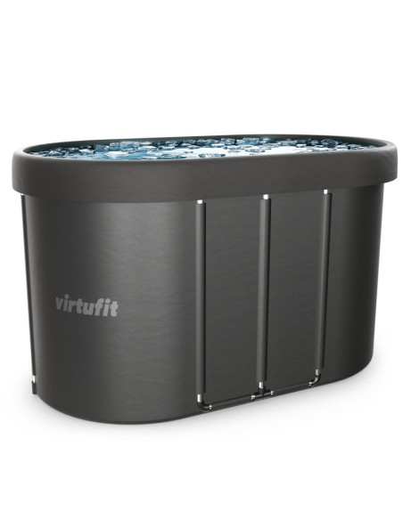 Virtufit wanna lodowa owalna 500 litrów antracyt z akcesoriami