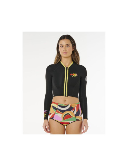 Kurtka damska rip curl g-bomb 1.5 ls fz crop jkt czarna