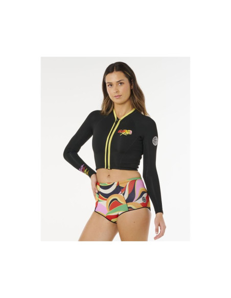 Kurtka damska rip curl g-bomb 1.5 ls fz crop jkt czarna