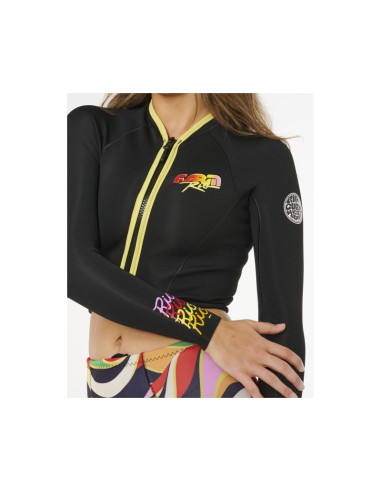 Kurtka damska rip curl g-bomb 1.5 ls fz crop jkt czarna
