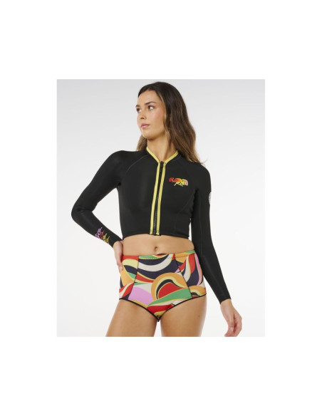Kurtka damska rip curl g-bomb 1.5 ls fz crop jkt czarna