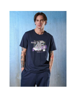 T-shirt regular z nadrukiem męski 4f 4frss26ttshm3657-31s
