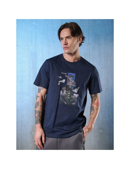 T-shirt regular z nadrukiem męski 4f 4frss26ttshm3659-31s