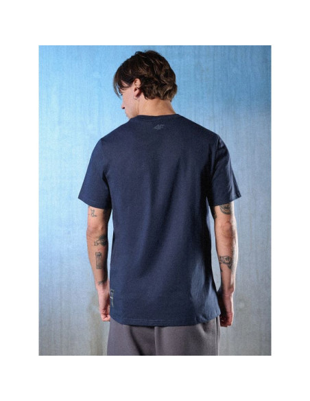 T-shirt regular z nadrukiem męski 4f 4frss26ttshm3659-31s