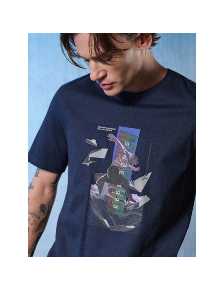 T-shirt regular z nadrukiem męski 4f 4frss26ttshm3659-31s