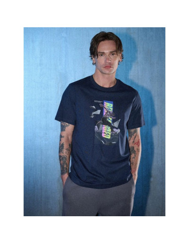 T-shirt regular z nadrukiem męski 4f 4frss26ttshm3659-31s